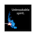Unbreakable Spirit match flame Sticker | Square Vinyl Sticker