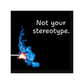 Not Your Stereotype matchstick flame Sticker | Square Vinyl Sticker