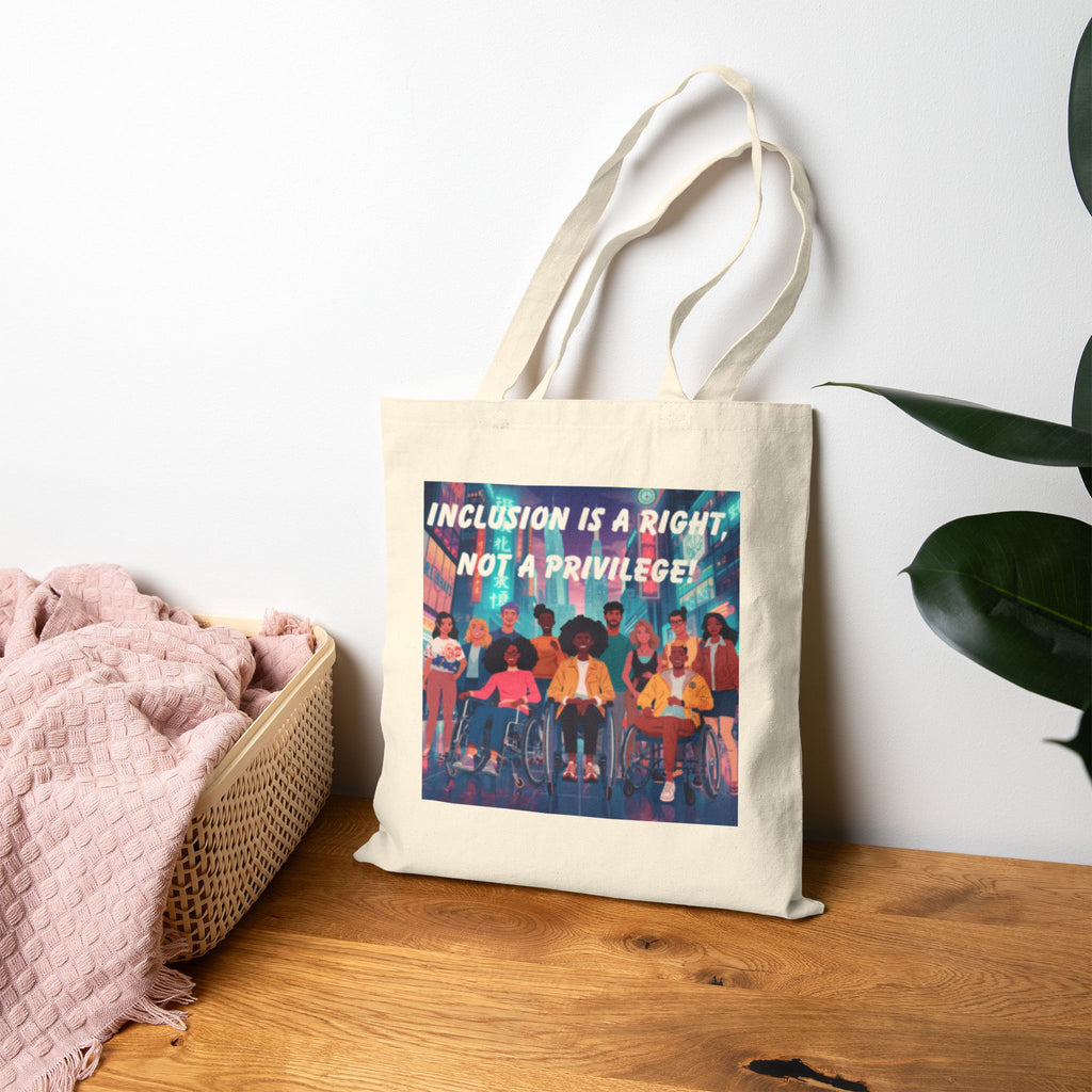 Inclusion Is A Right Not A Privilege Tote Bag | Diversity Illustration