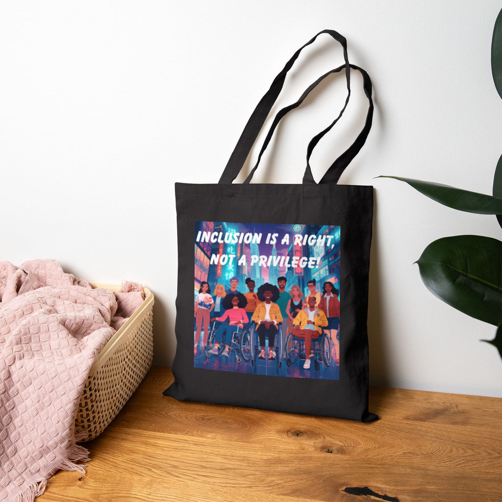 Inclusion Is A Right Not A Privilege Tote Bag | Diversity Illustration