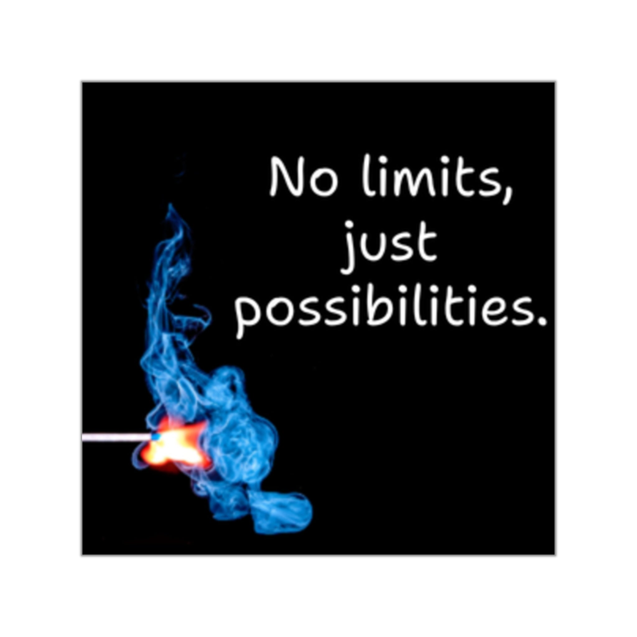 No limits just possibilities Square Sticker | Vinyl motivational decal