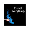 Disrupt everything matchstick flame Square Stickers | Vinyl laptop decal