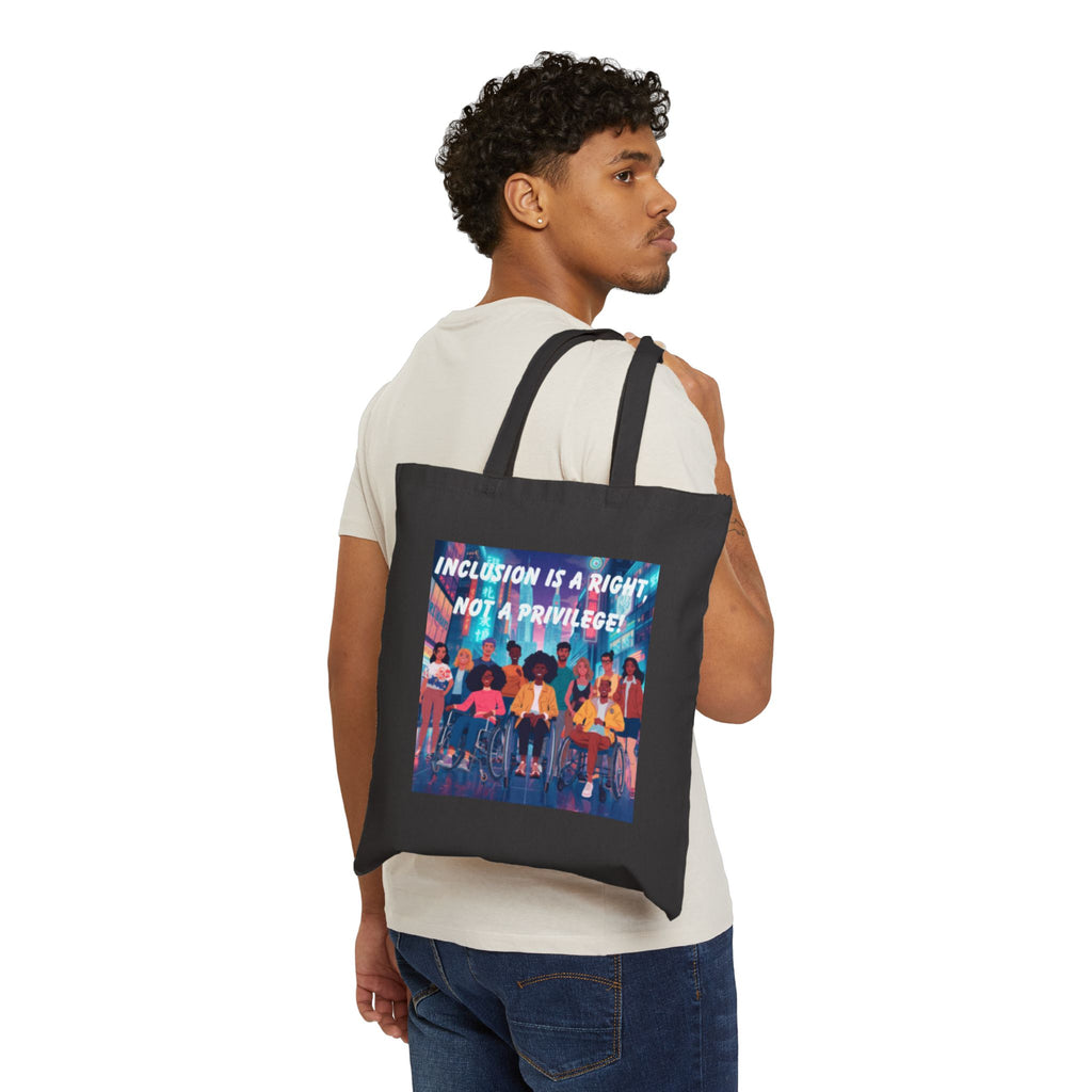 Inclusion Is A Right Not A Privilege Tote Bag | Diversity Illustration