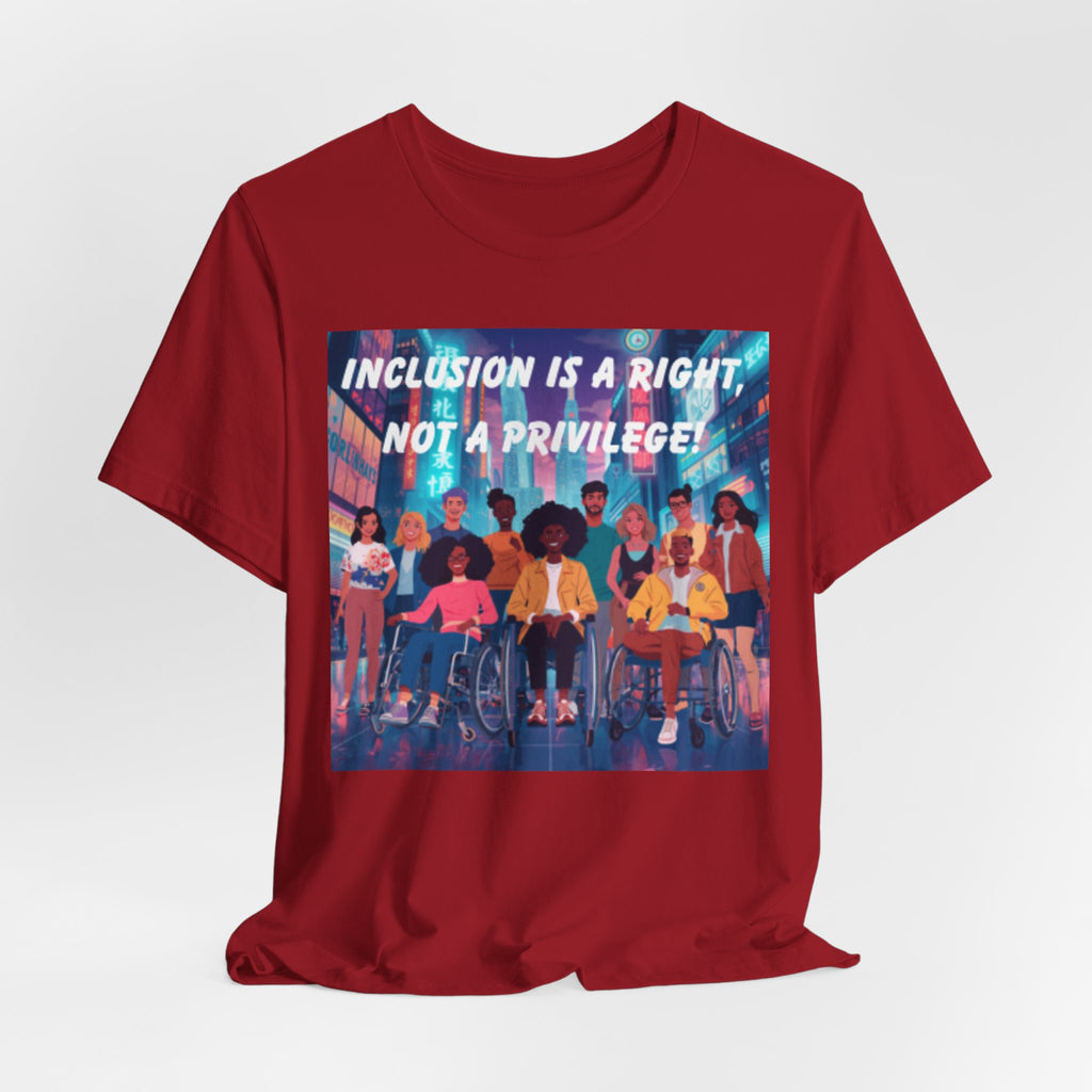 Inclusion Is a Right Not a Privilege T-shirt | Disability Pride, Accessible Community