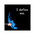 I define me matchstick flame Sticker | Square Vinyl Sticker