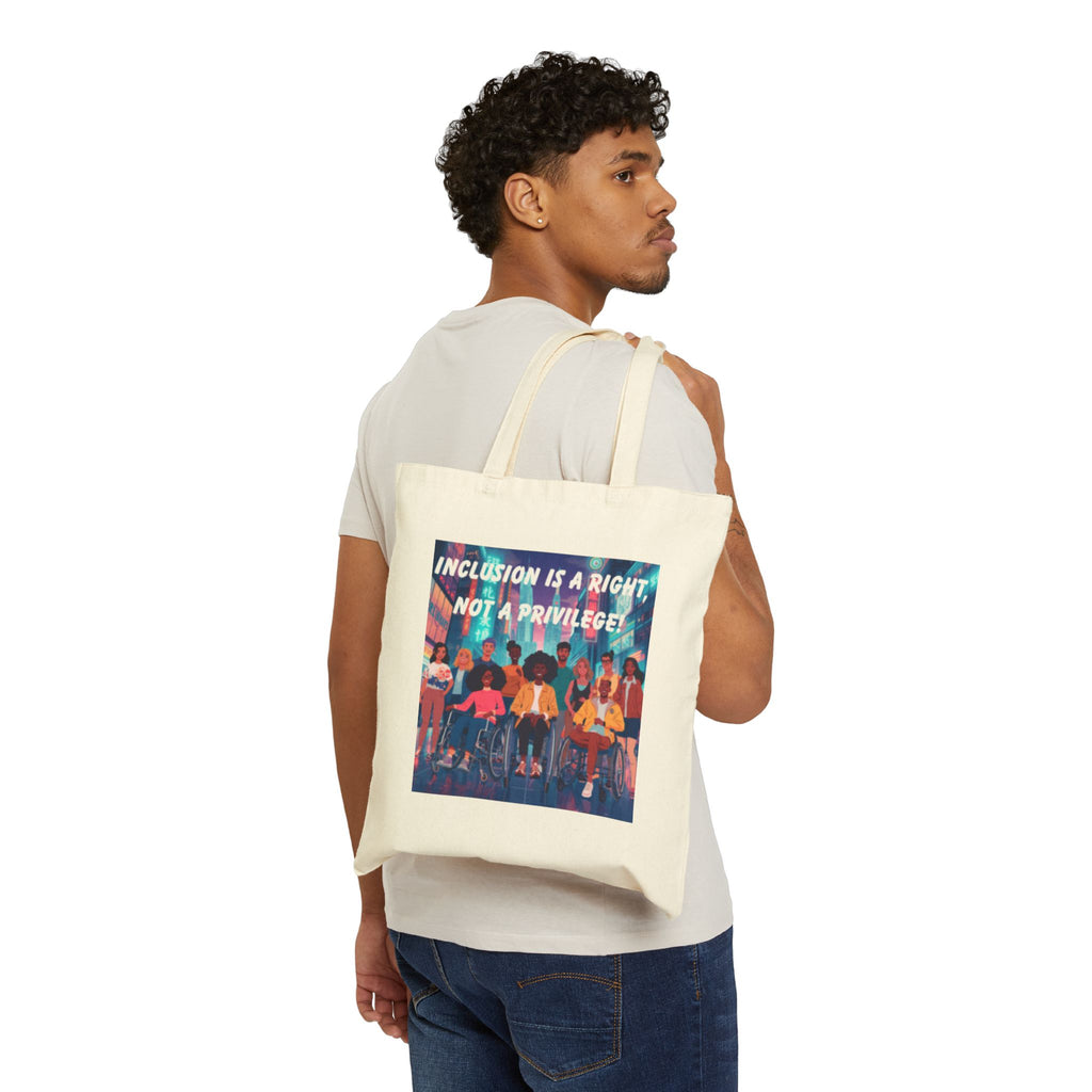 Inclusion Is A Right Not A Privilege Tote Bag | Diversity Illustration