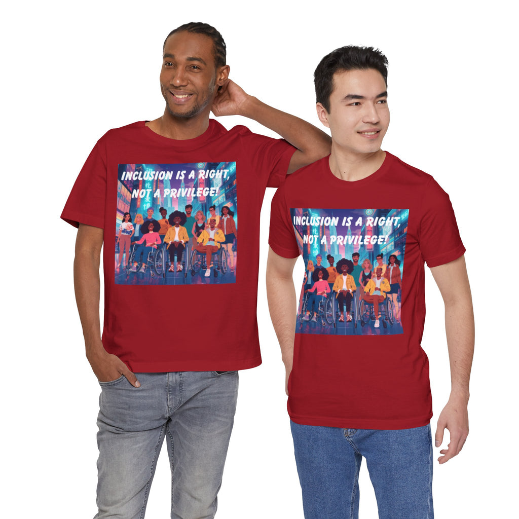 Inclusion Is a Right Not a Privilege T-shirt | Disability Pride, Accessible Community